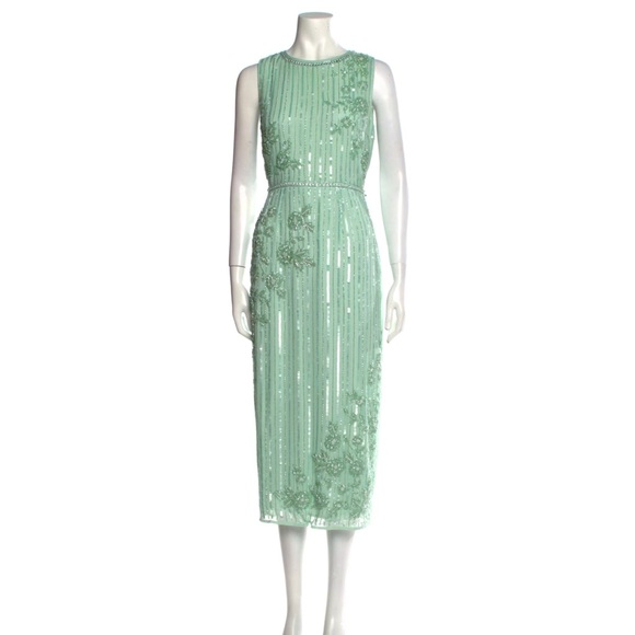 Mac Duggal Floral Embellished Midi Dress - Picture 1 of 7